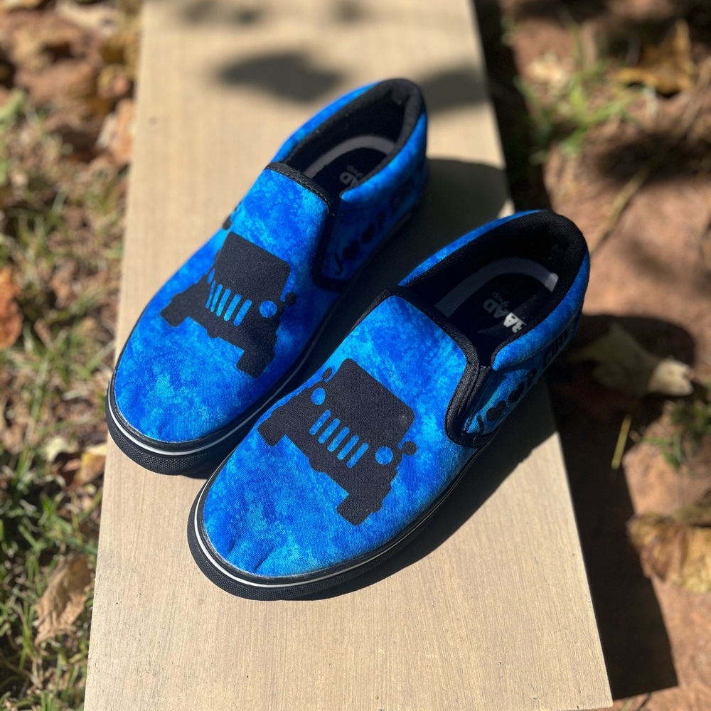 RAAD days Blue Mens Shoes with Car Design 6